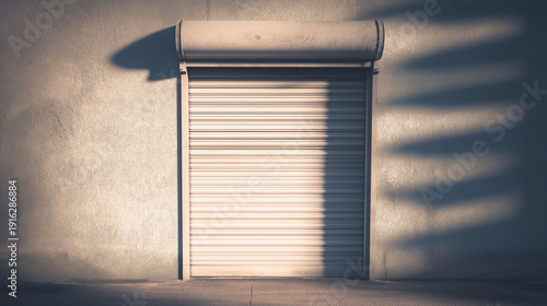 Closed Industrial Warehouse Door