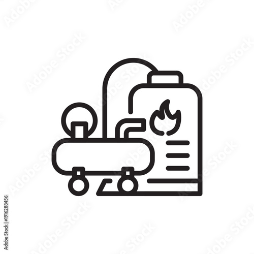 Natural gas compressor icon. Midstream energy logistics, representing high-pressure fuel transport, centrifugal pipeline pumps, gas storage hardware, and industrial petroleum engineering systems.