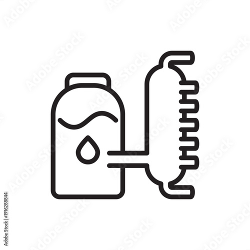 Crude oil distillation icon symbolizing petroleum refinery processes, represents fractional distillation columns, hydrocarbon separation, fuel production hardware, and industrial chemical engineering.