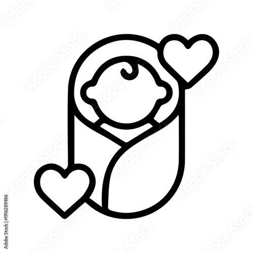Newborn Baby Love Icon