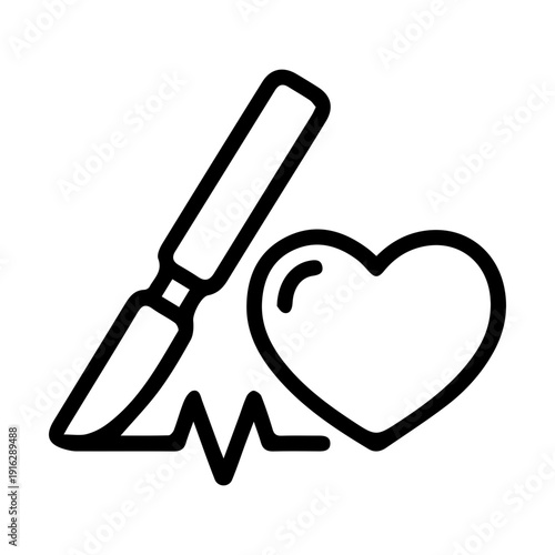 Heart Surgery Medical Icon