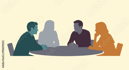 Diverse Team Meeting Around Table, Collaboration and Discussion