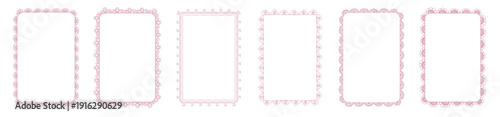 Elegant whimsical lace frames designed for wedding branding, bachelorette party visuals and delicate decorative projects.