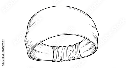 Headband Sketch, Fashion Accessory, Elastic Band, Hairband Drawing, Sportswear, Headwear