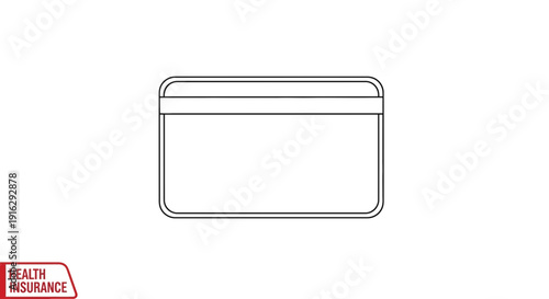 Health Insurance Card Icon, Medical Coverage Plastic Card, Healthcare Access