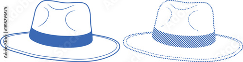 Dental line set illustration with silhouette isolated on transparent background