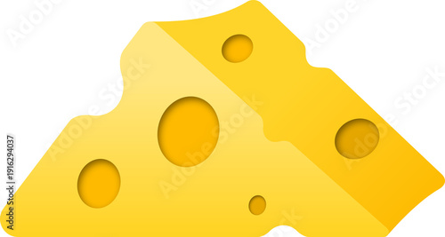 Yellow slice cheese triangle PNG