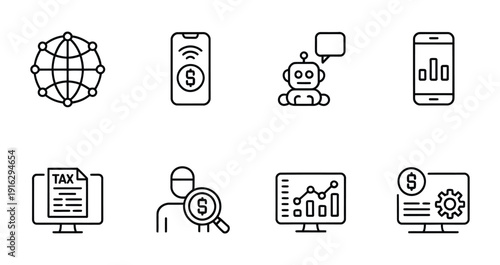 Vector icons representing inclusion diversity and teamwork for community events