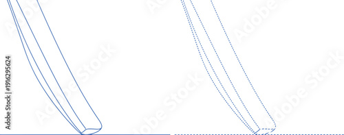 Line set silhouette isolated on transparent background