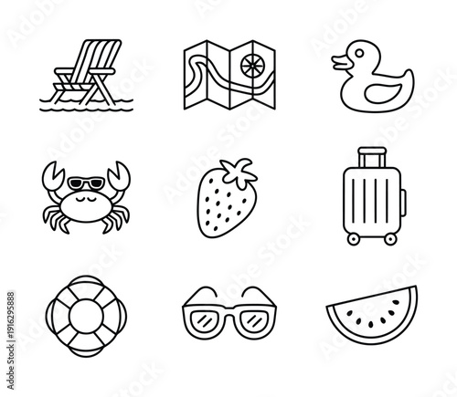 Collection of vector icons featuring various social and professional interactions