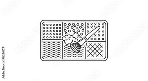 Textured Surfaces Sample Board with Brush and Swirls