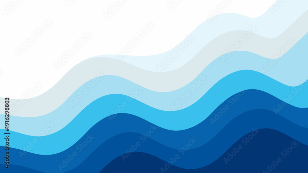 Fototapeta premium Abstract wave pattern with varying shades of blue and white
