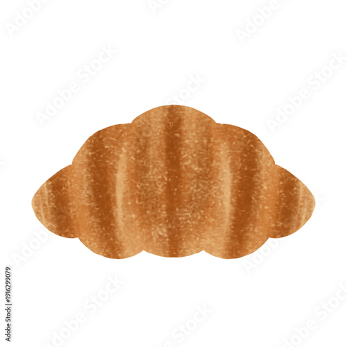 hand drawn croissant cute element 
