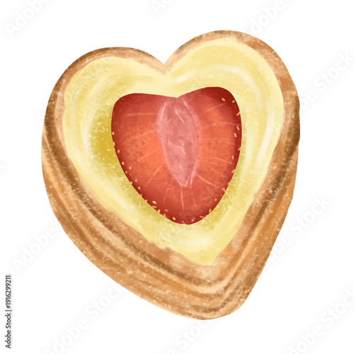 heart shaped cookie hand drawn element