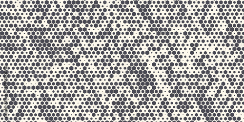 Hexagon Shapes Vector Abstract Geometric Technology Retrowave Sci-Fi Texture Isolated on Light Background. Halftone Hex Retro Simple Pattern. Eps10