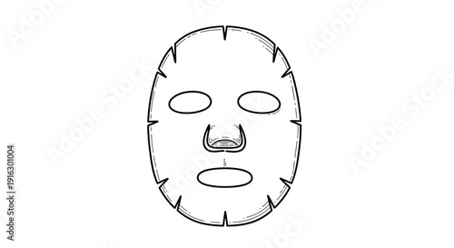Sheet Mask Icon, Face Care Beauty Treatment, Cosmetic Product, Skincare Routine, Vector Illustration