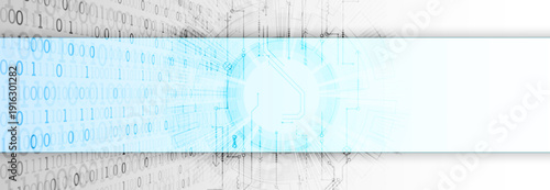 Technological concept with the use of technical elements. Numbers and technological circles.