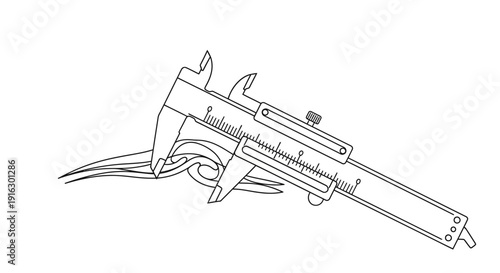 Precision Measurement of Thin Material with Calipers, Scientific Tool