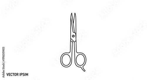 Professional Hairdressing Scissors Icon - Clean Vector Illustration