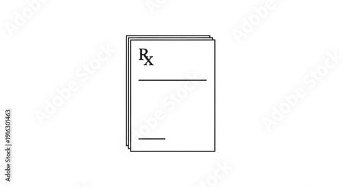 Prescription Pad Rx Symbol Medical Healthcare Blank Paper Document