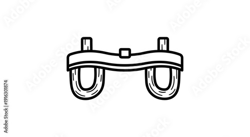 Ox Yoke, Wooden Yoke for Oxen, Farm Equipment, Vintage Agriculture Tool, Rustic Design