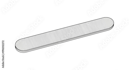 Nail File, Manicure Tool, Beauty Accessory, Personal Care, Hygiene, Cosmetic, Grooming, Simple Object