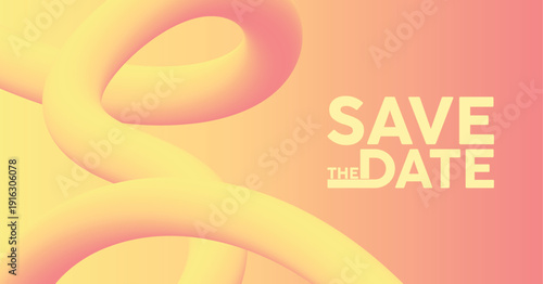 Save the date banner. Can be used for business, marketing and advertising. logo graphic design of event summit made for Technology and upcoming events.