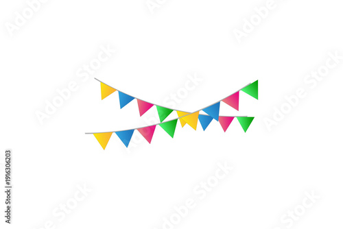 Free Download Double Layer Colourful Bunting Garland Birthday Fringe Curtain Party Flags Transparent PNG - GFXLoad