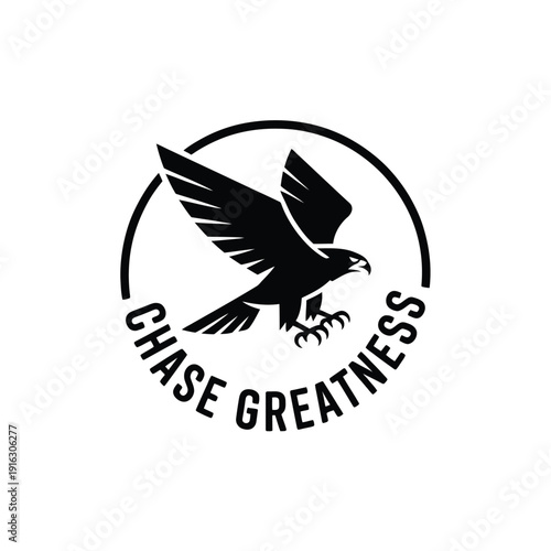 A motivational logo featuring an eagle and the phrase Chase Greatness
