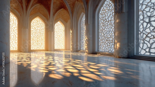 Large room with arched windows and a lot of light