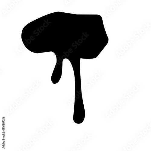 black silhouette dripping liquid