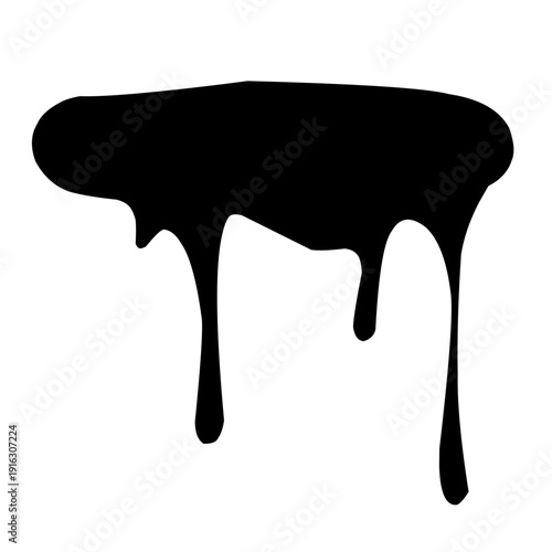 black silhouette dripping liquid
