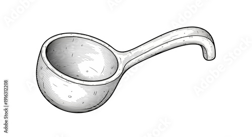 Handcrafted Wooden Spoon for Cooking and Serving, Rustic Kitchen Utensil