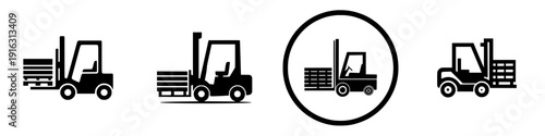 Forklift in the warehouse
