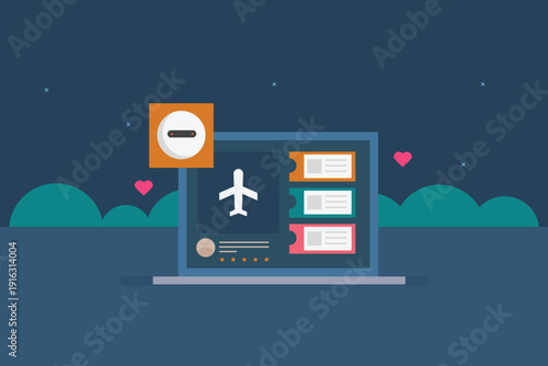 AI driven flight booking system helps user find air tickets for both international and domestic flights, including rates, arrival and departure time.