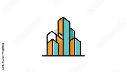 Free Download Modern Abstract Cityscape Buildings Geometric Design. - GFXLoad