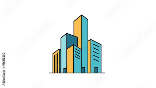 Free Download Modern Cityscape Buildings Abstract Geometric Design. - GFXLoad