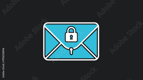 Secure Envelope with Padlock Icon Symbolizing Confidentiality.