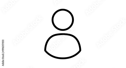 Simple Icon of a Person Silhouette.