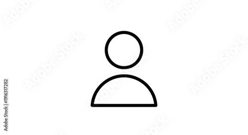 Simple Human Icon Silhouette Representing User Profile.