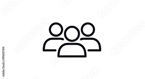 Simple Icon Representing A Group Of People Together.