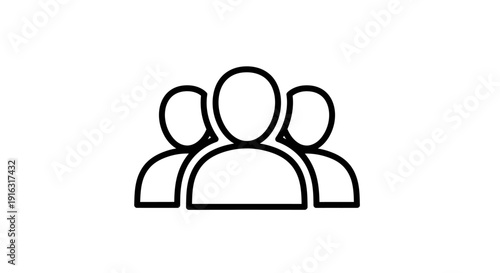 Simple Icon Representing A Group Of People Together.