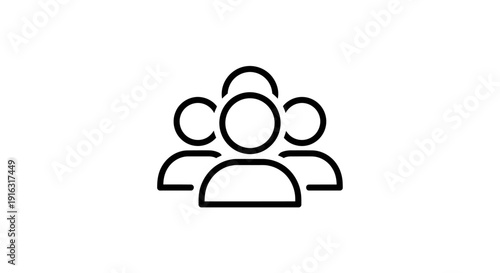 Simple Icon Representing a Group of People.