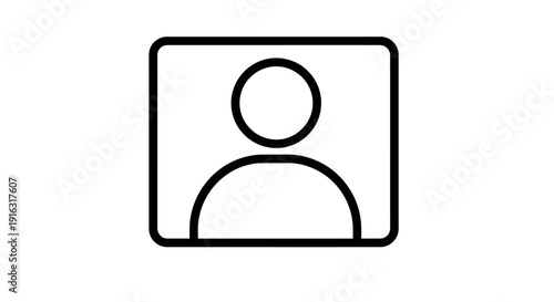 Simple Icon Representing a Person or User Profile.