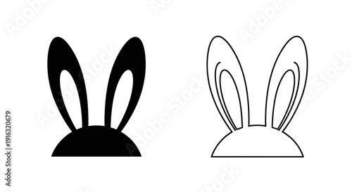 Elegant bunny ears design illustration vector art graphic Vector