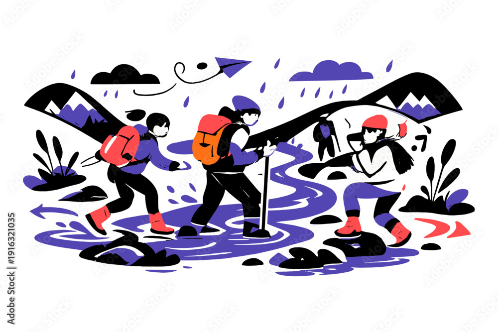 Obraz premium Dynamic Valley Scene.