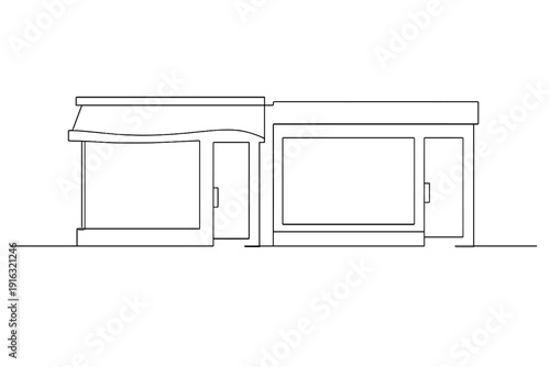 Minimalist Storefront Drawings Empty Storefronts After Christmas Minimalistic one line drawing shop windows