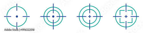 target Reticle Vector Icons for Accuracy Concept