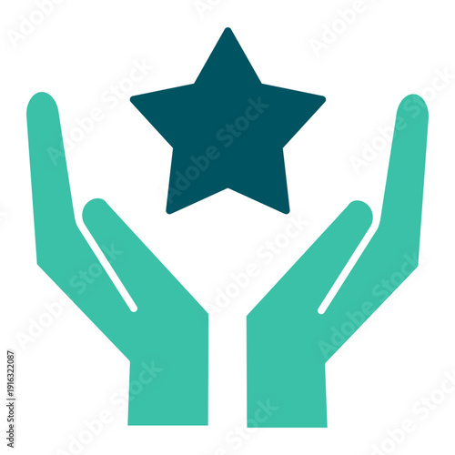 Hands Holding Star Success