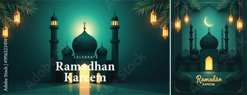 elegant islamic ramadan celebration background, Ramadhan kareem background for banner & social media template